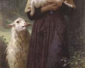 William Adolphe Bouguereau : L'agneau nouveau-ne (The Newborn Lamb)